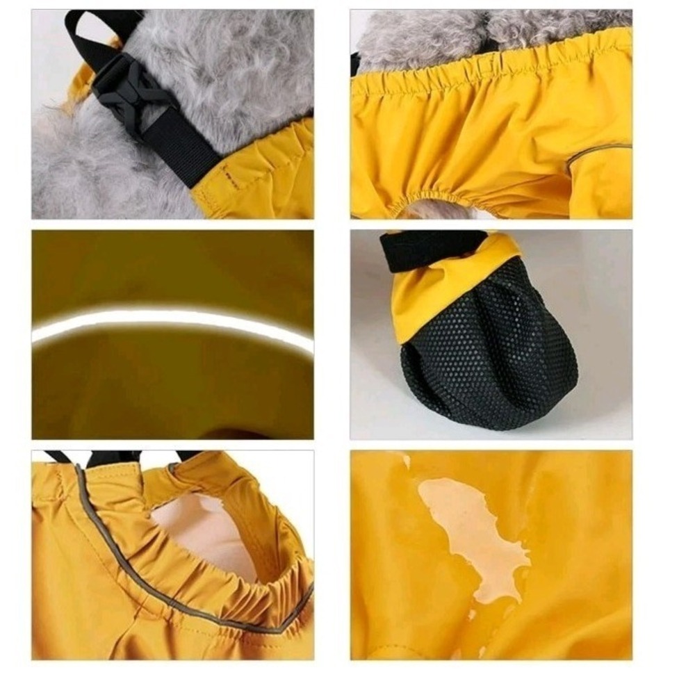 Dog‎ Snowsuit w/Built in Boots Dog Boots Leggings Waterproof Anti-Slip Shoes Med - Picture 8 of 9